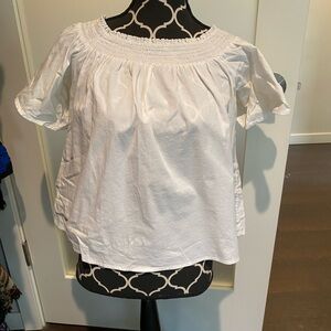 Love in White Smocked Blouse